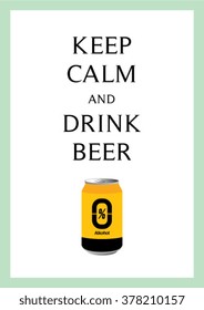 keep calm and drink beer vector illustration