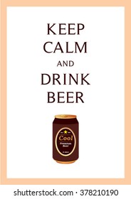 keep calm and drink beer vector illustration