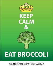 Keep Calm and Eat Broccoli vector