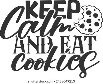 Keep Calm And Eat Cookies - Cookie Jar Illustration