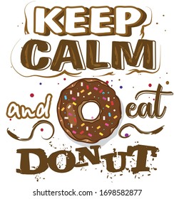 Keep calm and eat donut card