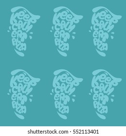 Keep Calm Eat Pizza -  Vector Pattern