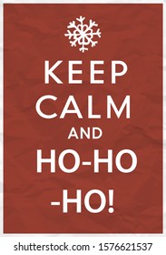 Keep Calm and Ho-Ho-Ho! Poster with Christmas Greetings