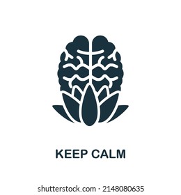 Keep Calm icon. Simple element from yoga collection. Creative Keep Calm icon for web design, templates, infographics and more