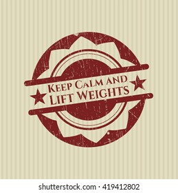 Keep Calm and Lift Weights rubber seal