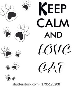keep calm and love cat logo
