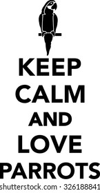 Keep calm and love parrots