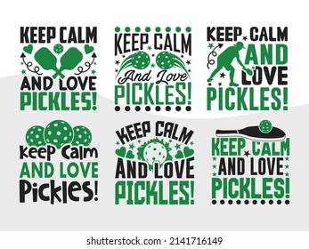 Keep Calm And Love Pickles Printable Vector Illustration