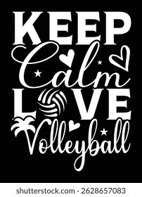 Keep Calm Love Volleyball Natural Game