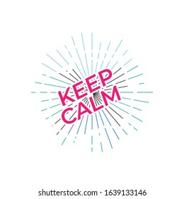 Keep Calm Modern Typography T Shirt Design