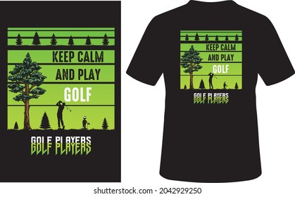 Keep calm and play golf awesome t-shirt