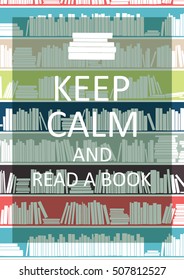Keep calm and read a book poster