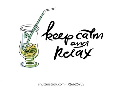 Keep calm and relax. Hand lettering and custom typography for your designs