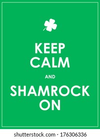 Keep calm and shamrock on - vector background