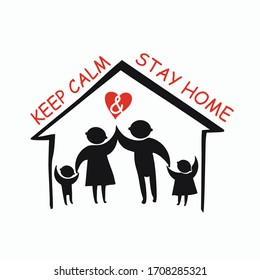Keep calm and stay home concept vector illustration. Family of adults and kids stay at home to reduce risk of infection and spreading the virus.
Coronavirus COVID-19. Vector information template.
