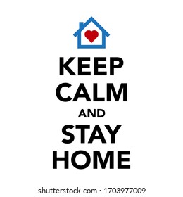 Keep calm and stay at home , coronavirus banner.Vector eps10