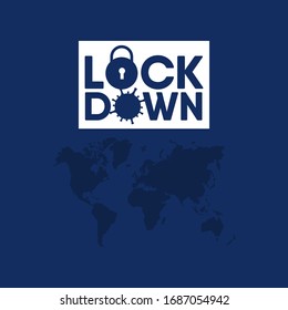 Keep calm stay home vector template. Lockdown design template.
