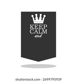 Keep calm template with shadow