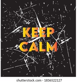 keep calm text slogan print graphic vector for t-shirt