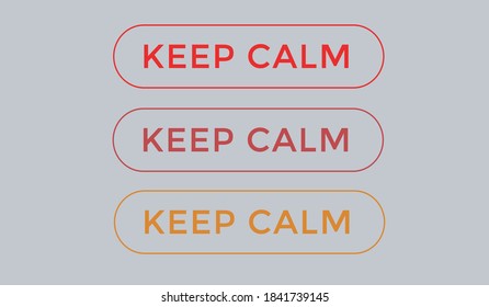 keep calm text web button