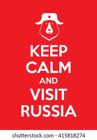 Keep calm and visit Russia poster