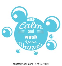 keep calm and wash your hands, banner vector illustration design