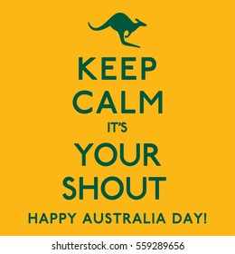 'Keep Calm it's Your Shout' poster in vector format.