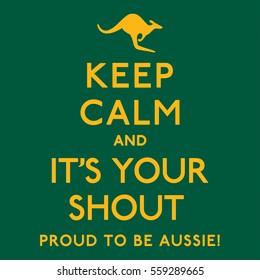 'Keep Calm and It's Your Shout' poster in vector format.