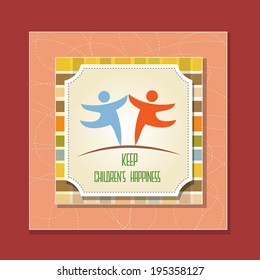 keep children's happiness, vector illustration