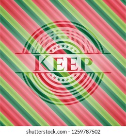 Keep christmas style badge..