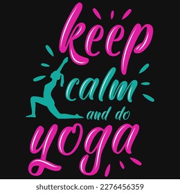 Mantener la almeja y hacer diseño de camisetas de tipografía de yoga 