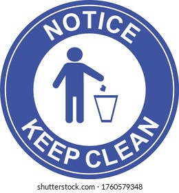 keep clean ,do not litter icon logo
