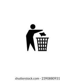 Keep clean icon. Do not litter sign vector for web site Computer and mobile app