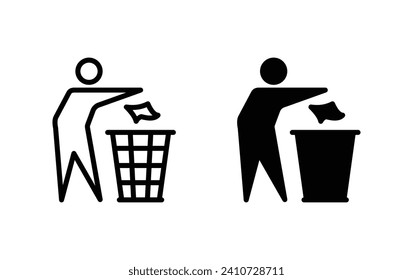 Keep clean icon. Do not litter sign vector for web site Computer and mobile app