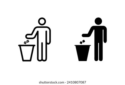 Keep clean icon. Do not litter sign vector for web site Computer and mobile app