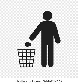 Keep clean icon. Do not litter flat icon. Public information icon