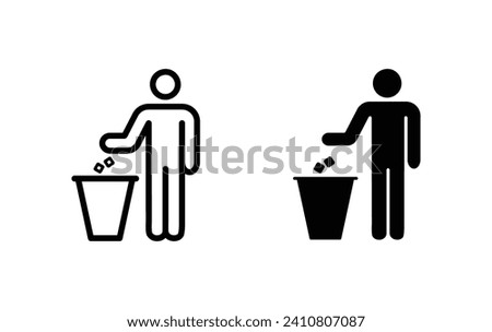 Keep clean icon. Do not litter sign vector for web site Computer and mobile app