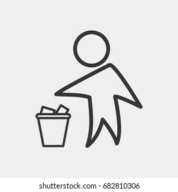 Keep clean  icon illustration isolated vector sign symbol