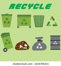 mantener limpio el fondo verde del reciclaje


