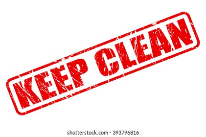 Keep Clean Red Stamp Text On Stock Vector (Royalty Free) 393796816 ...