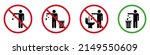 Keep Clean Silhouette Sign. Allowed Throw Rubbish, Waste, Garbage in Bin Symbol. Do Not Throw Trash in Toilet Glyph Icon. Warning Please Drop Litter in Bin Sticker. Isolated Vector Illustration.