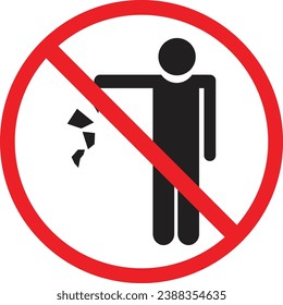Keep Clean Silhouette Sign Vector Art