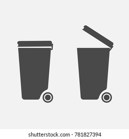 keep clean trash cans for no littering sign vector icon