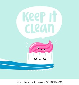 Keep it clean vector card