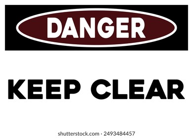 Keep clear warning sign safety sticker