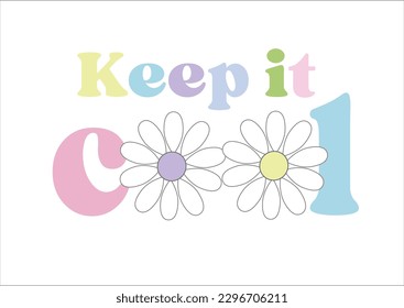 keep it cool colorful vector hand drawn design