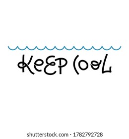 Mantén una cita genial. Letras dibujadas a mano. Caligrafía de línea moderna. Palabra escrita a mano. Elemento de tipografía de diseño gráfico de inspiración. Signo de vector simple de corte