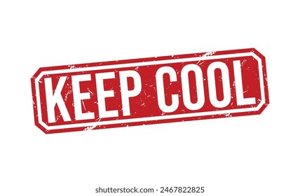 Mantenga el sello de goma rojo fresco en el fondo blanco. Mantén el sello de Cool. Mantenga el sello fresco.