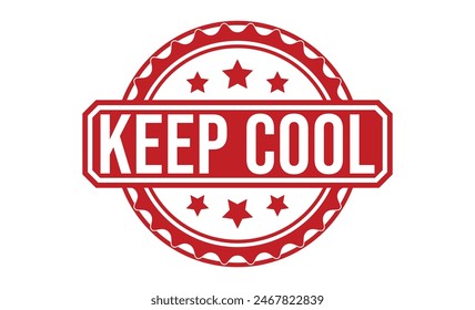 Coole Gummistempel-Vektorillustration auf weißem Hintergrund beibehalten
