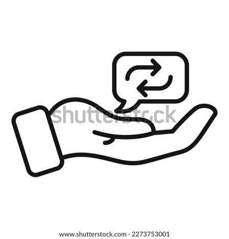 Keep data repost icon outline vector. Check market. Page document